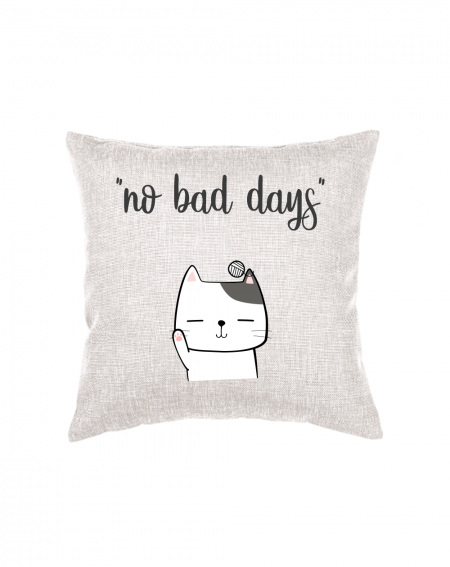 Throw Pillow with text and graphics Cat